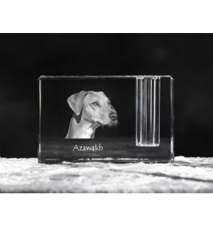 Azawakh, Azawagh - Porte-stylos, organiseur en cristal avec photo de chien, décoration de bureau unique par la marque Art-Dog