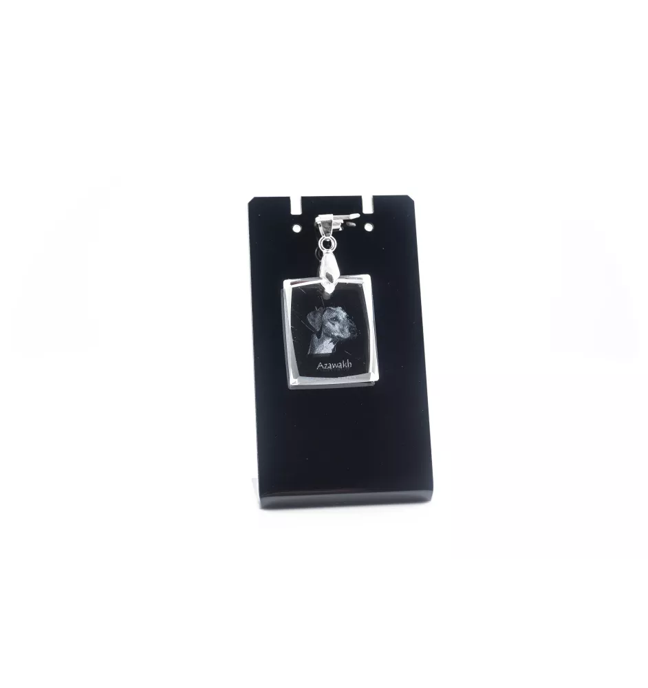 Azawakh, Tuareg Sloughi - Crystal dog pendant, photo necklace, unique jewellery by Art-Dog