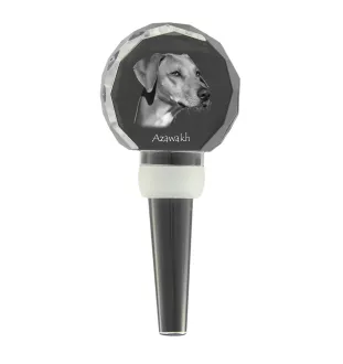 Azawakh, Azawagh - Bouchon de bouteille en cristal, bouchon de vin unique avec photo, cadeau personnalisé pour sommelier par la marque Art-Dog