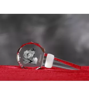 Azawakh - Kristallflaschenverschluss, einzigartiger Weinverschluss mit Foto, personalisiertes Geschenk für Sommelier der Marke Art-Dog