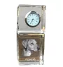 Azawakh, Azawagh - montre en cristal avec photo, photo de chien dans un cristal, horloge de bureau personnalisée de la marque Art-Dog