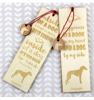 Azawakh - Lesezeichen mit Hund, personalisiertes Lesezeichen, Hundeaccessoire für Leser der Marke Art-Dog