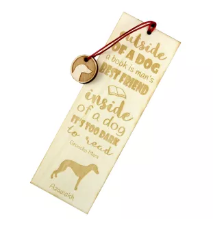 Azawakh - Lesezeichen mit Hund, personalisiertes Lesezeichen, Geschenk für Bücherwurm von der Marke Art-Dog
