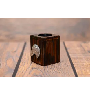 Azawakh, Tuareg Sloughi II - wooden candle holder with a dog, a unique souvenir after losing a dog, a handicraft from the Art-Dog brand
