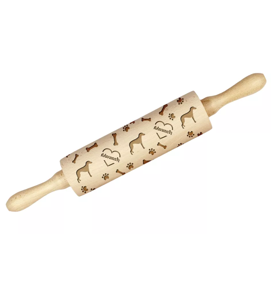 Azawakh, Azawagh - rouleau à pâtisserie avec chien, décoration de biscuits avec un rouleau à motifs, cadeau pour un céramiste de la marque Art-Dog
