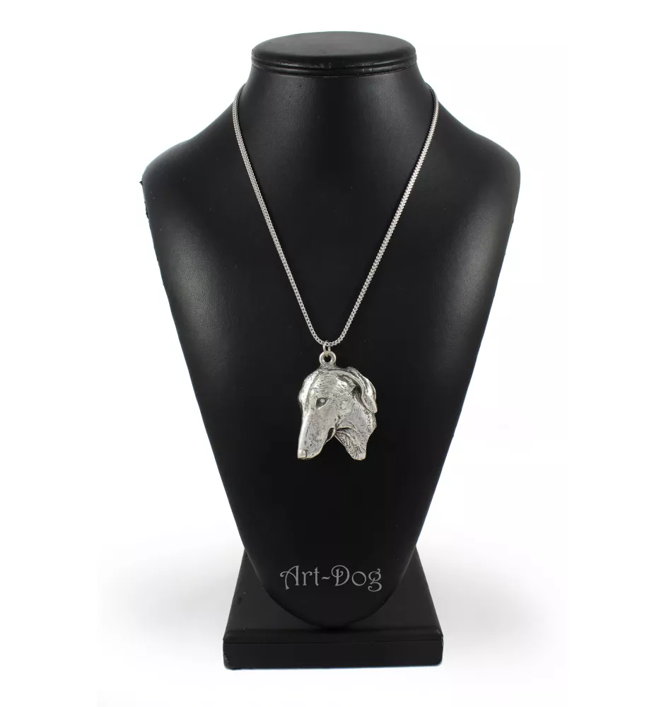 Azawakh, Tuareg Sloughi II - necklace with a dog, dog pendant on a silver chain, unique jewelry from the Art-Dog brand