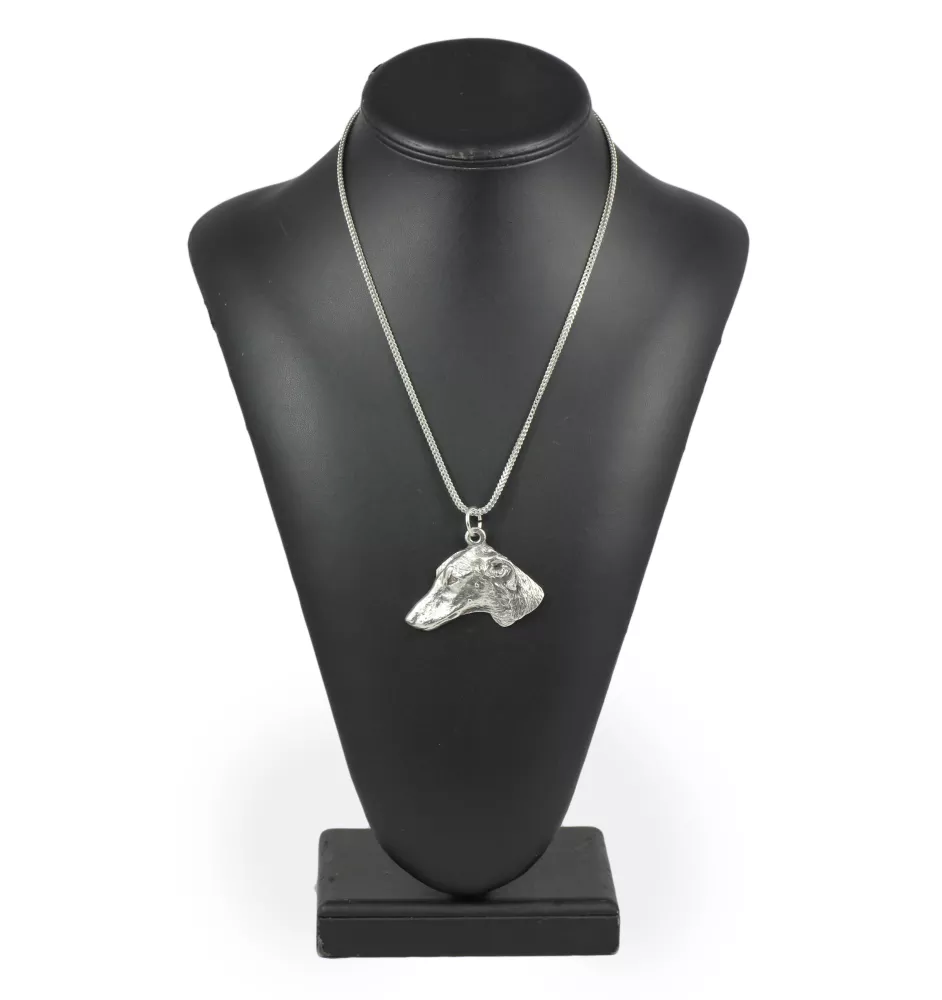Azawakh - Halskette mit Hund, Hundeanhänger an einer silbernen Kette, einzigartiger Schmuck der Marke Art-Dog