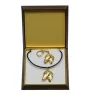Chart afrykański brelok i naszyjnik pozłacane w pudełku Art-Dog