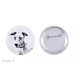 Chart afrykański przypinka z psem duża Art-Dog