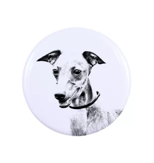 Chart afrykański przypinka z psem duża Art-Dog