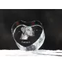 Azawakh, Tuareg Sloughi - a photo of a dog in crystal, crystal heart, unique photo frame from the Art-Dog brand