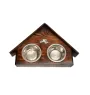 Azawakh, Tuareg Sloughi - wooden stand with bowls for a dog, decorative dog bowls, a gift for adopting a dog from the Art-Dog brand