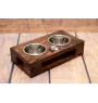 Azawakh, Azawagh II - support en bois avec des bols pour chien, bols pour chien en acier, cadeau pour l'adoption d'un chien de la marque Art-Dog