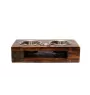 Azawakh, Tuareg Sloughi - wooden stand with bowls for a dog, steel dog bowls, a gift for adopting a dog from the Art-Dog brand
