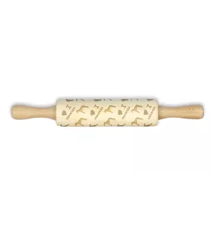 Azawakh, Tuareg Sloughi - small rolling pin with a dog, patterned dough roller, gadget for ceramicists from the Art-Dog brand