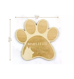 Berger basque - Sous-verre mug, sous-verre gravé avec chien, cadeau pour amoureux des chiens par la marque Art-Dog