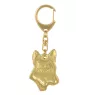 Basenji, Kongo-Terrier - Vergoldeter Schlüsselanhänger mit Hund in Geschenkbox, Handtaschen-Dekoration, Luxus-Accessoire der Marke Art-Dog
