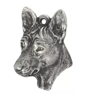 Basenji, Terrier Nyam-Nyam, Terrier du Congo - collier avec un chien, pendentif en plaqué argent pour les fans de chiens, bijoux uniques de la marque Art-Dog