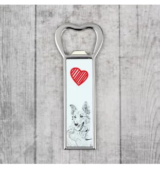 Basque Shepherd Dog, Basque Sheepdog - bottle opener with a dog, personalized fridge opener, unique gift for a man by Art-Dog brand