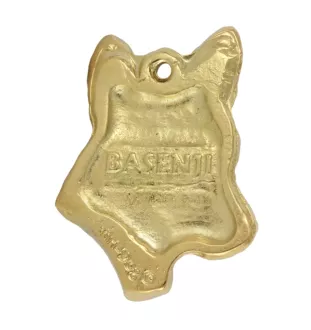 Basenji, Terrier Nyam-Nyam, Terrier du Congo - Collier de chien dans une boîte cadeau, pendentif plaqué or pour les fans de chiens, bijoux remarquables par Art-Dog