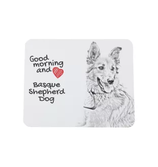 Berger basque - tapis de souris personnalisé avec impression, tapis de souris personnalisé avec chien, accessoire unique pour employé de bureau de la marque Art-Dog