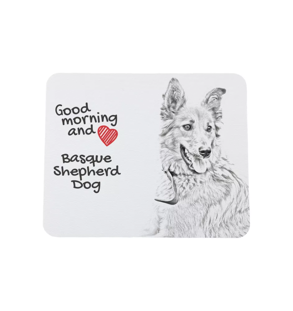 Berger basque - tapis de souris personnalisé avec impression, tapis de souris personnalisé avec chien, accessoire unique pour employé de bureau de la marque Art-Dog
