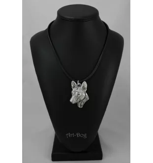 Basenji, African bush dog, Congo dog - Dog necklace in gift box, silver-plated locket for dog fan, striking pendant by Art-Dog brand