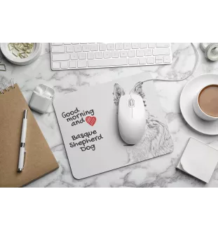 Berger basque - tapis de souris personnalisé avec impression, tapis de souris personnalisé avec chien, accessoire unique pour employé de bureau de la marque Art-Dog