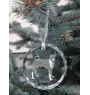 Basenji, Kongo-Terrier - Kristallkugel mit Foto, Hundebild im Kristall, personalisierter Christbaumschmuck von Art-Dog.