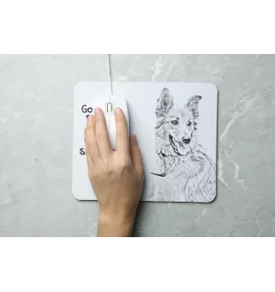 Baskischer Schäferhund, Pastor Vasco - Mauspad mit Druck, personalisiertes Mauspad mit Hund, einzigartiges Gadget für Büroangestellte von Art-Dog.
