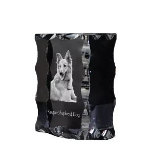 Owczarek baskijski ramka kryształowa z psem Art-Dog
