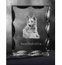 Berger basque - cristal avec photo de chien, statuette en verre avec photo, cadre exceptionnel avec photo de la marque Art-Dog