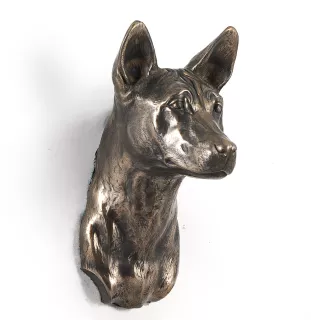 Basenji, African bush dog, Congo dog - Dog statue, hanging bust, unique decoration for dog lover by Art-Dog brand