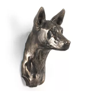 Basenji, African bush dog, Congo dog - Dog statue, hanging bust, unique decoration for dog lover by Art-Dog brand
