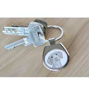 Basset Fauve de Bretagne, Fawn Brittany Basset - keychain with a dog, keychain with a print, personalized pendant from the Art-Dog brand
