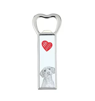 Basset Fauve de Bretagne, Fawn Brittany Basset - bottle opener with a dog, personalized fridge opener, unique gift for a man by Art-Dog brand