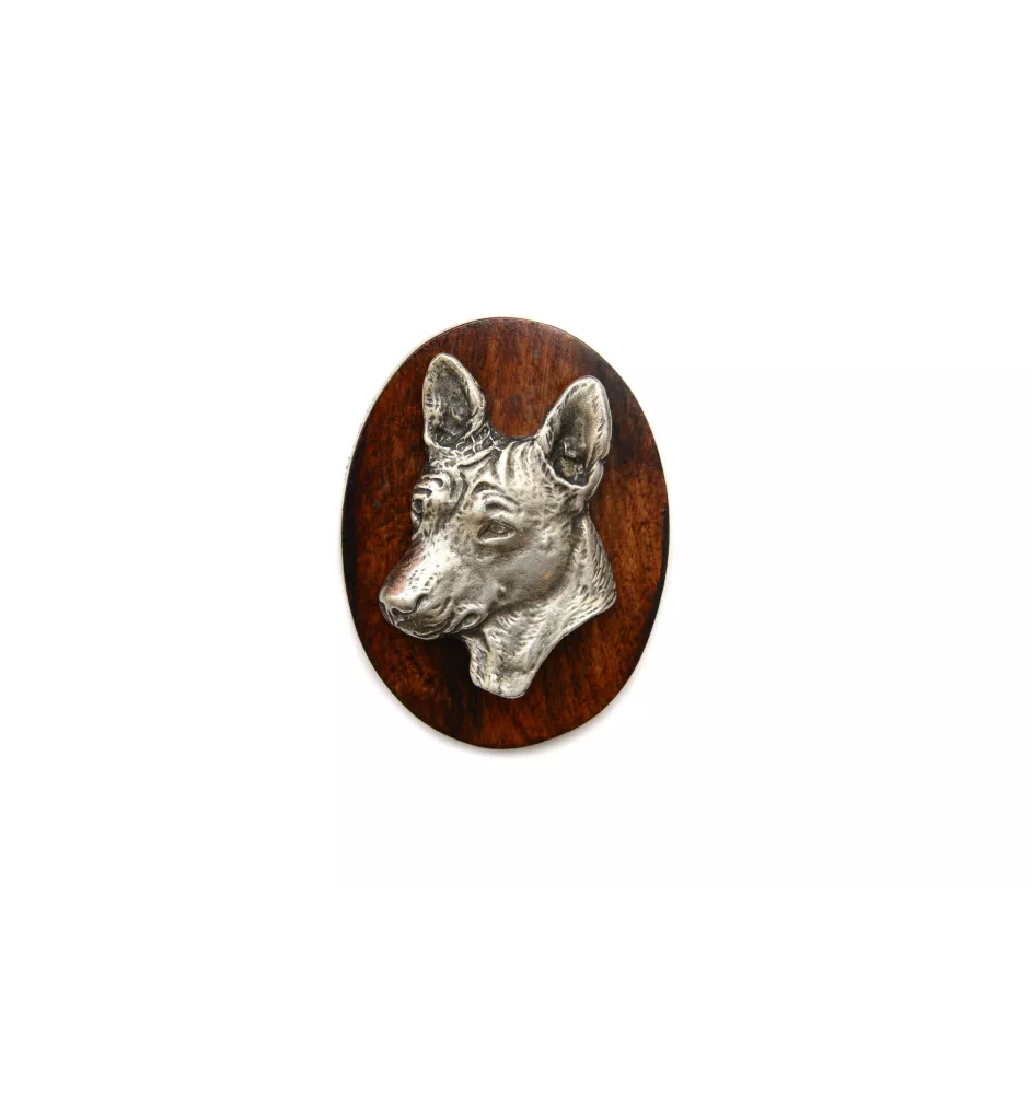 Basenji, African bush dog, Congo dog - Dog show brooch, starter number clip, dog pin by Art-Dog