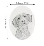 Basset Fauve de Bretagne - Gedenktafel mit einem Foto eines Hundes, Grabplatte mit Druck, personalisierte ovale Platte der Marke Art-Dog