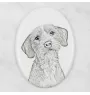 Basset Fauve de Bretagne - une plaque commémorative avec une photo de chien, une plaque funéraire avec une impression, une plaque ovale personnalisée de la marque Art-Dog