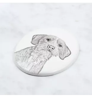 Basset Fauve de Bretagne - Gedenktafel mit einem Foto eines Hundes, Grabplatte mit Druck, personalisierte ovale Platte der Marke Art-Dog