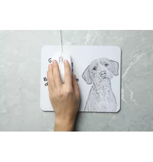 Basset Fauve de Bretagne, Fawn Brittany Basset - mouse pad with print, personalized dog-themed mouse pad, unique gadget for an office worker by Art-Dog brand