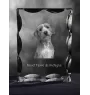 Basset Fauve de Bretagne - cristal avec photo de chien, statuette en verre avec photo, cadre exceptionnel avec photo de la marque Art-Dog