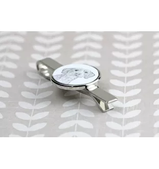 Basset Fauve de Bretagne, Fawn Brittany Basset - tie clip with a dog, personalized tie clip, a unique gift for a man from the Art-Dog brand