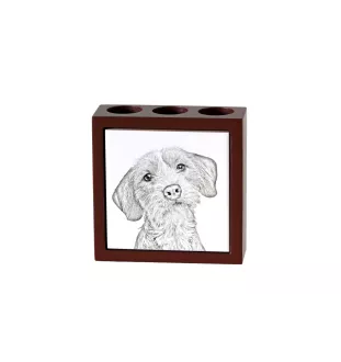 Basset Fauve de Bretagne - porte-stylo avec chien, organiseur de bureau avec impression, décoration de bureau personnalisée de la marque Art-Dog