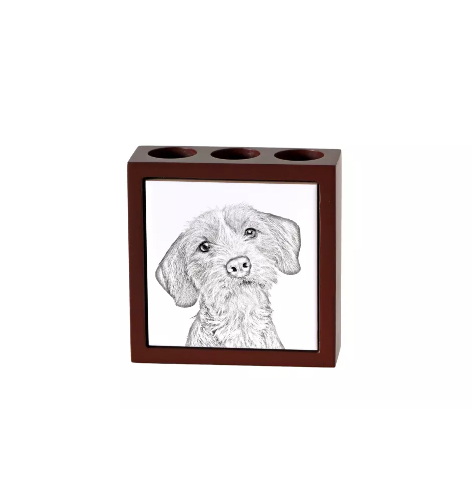 Basset bretoński stojak na długopisy z koniem Art-Dog