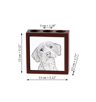 Basset Fauve de Bretagne - Stifthalter mit Hund, Schreibtischorganizer mit Aufdruck, personalisierte Schreibtischdekoration der Marke Art-Dog