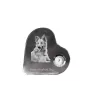 Basque Shepherd Dog, Basque Sheepdog - crystal clock with a dog picture, heart-shaped shelf clock, personalized standing clock by Art-Dog brand