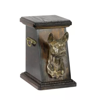 Basenji, Terrier Nyam-Nyam, Terrier du Congo - urne pour les cendres d'un chien, une urne élégante avec une statuette, une urne commémorative avec un buste de chien de la marque Art-Dog