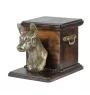 Basenji urna wykonana z drewna z psem Art-Dog