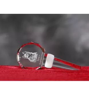 Berger basque - Bouchon de bouteille en cristal, bouchon de vin unique avec photo, cadeau personnalisé pour sommelier par la marque Art-Dog